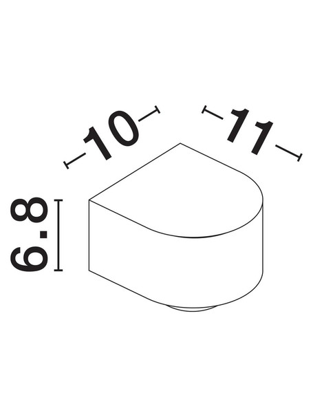 Nova Luce LED Außen-Wandleuchte Opera 6W warmweiss 3000K IP54 salzwasserfest Weiß Aluminium 11x10cm 9030942