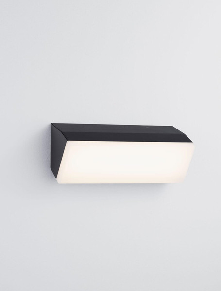 Nova Luce LED Außen-Wandleuchte Keen 20W warmweiss 3000K IP65 salzwasserfest Anthrazit Aluminium 30x18cm 9030945