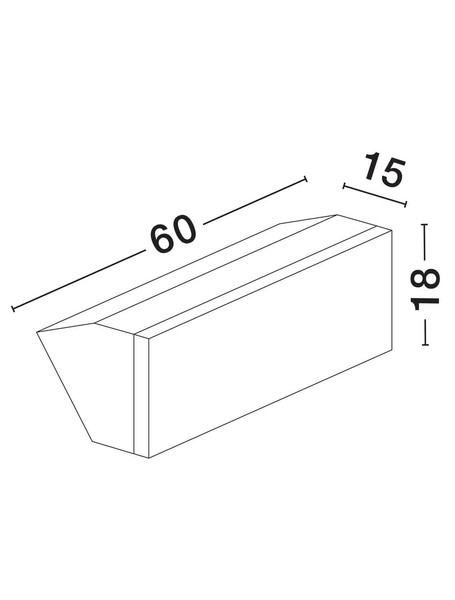 Nova Luce LED Außen-Wandleuchte Keen 41W warmweiss 3000K IP65 salzwasserfest Anthrazit Aluminium 60x18cm 9030946