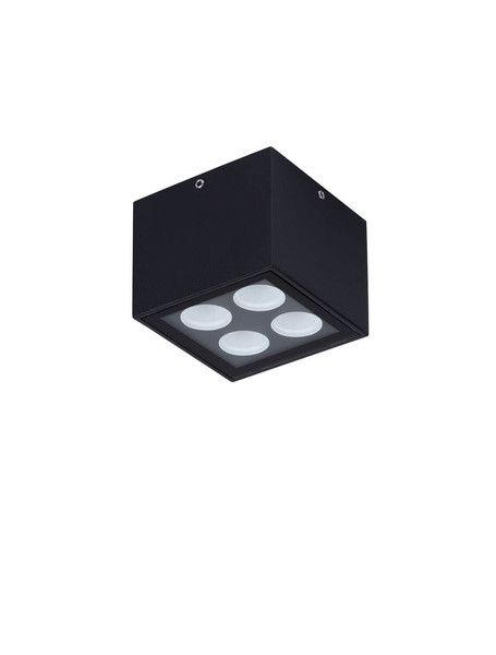 Nova Luce LED Außen-Deckenleuchte Jax 8W warmweiss 3000K IP54 salzwasserfest Anthrazit Aluminium 8x8cm 9030947