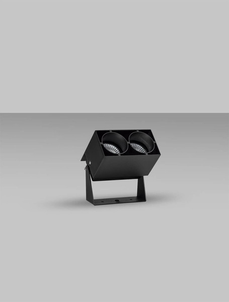 Nova Luce LED Akzentleuchte Ander schwenkbar 10W CCT warm-/neutralweiss 3000/4000/5000K IP65 Schwarz Aluminium 16,5x13,5cm 9050702