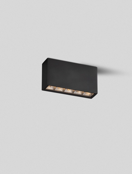 Nova Luce LED Außen-Deckenleuchte Jax 7W warmweiss 3000K IP65 Schwarz Aluminium 14x8cm 9050703