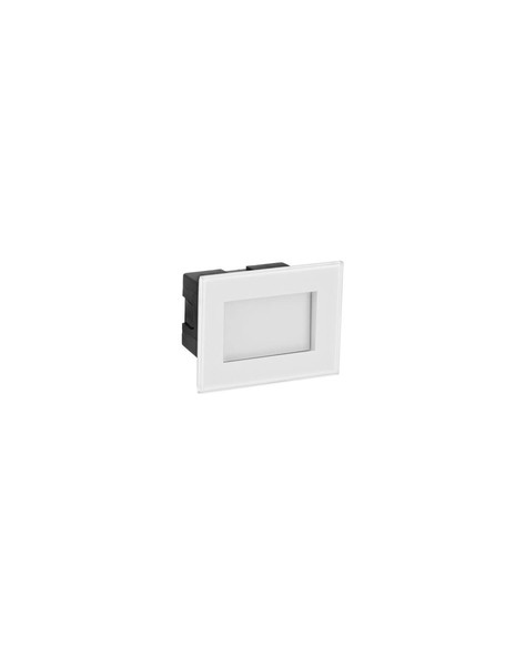 Nova Luce LED Wandeinbauleuchte Olin 3W warmweiss 3000K IP65 Weiß Aluminium 10x8cm 9050706