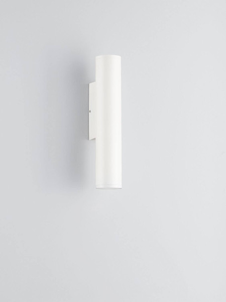 Nova Luce LED Außen-Wandleuchte Torrin 3W warmweiss 3000K IP65 salzwasserfest Weiß Aluminium Ø4,5cm 9050716