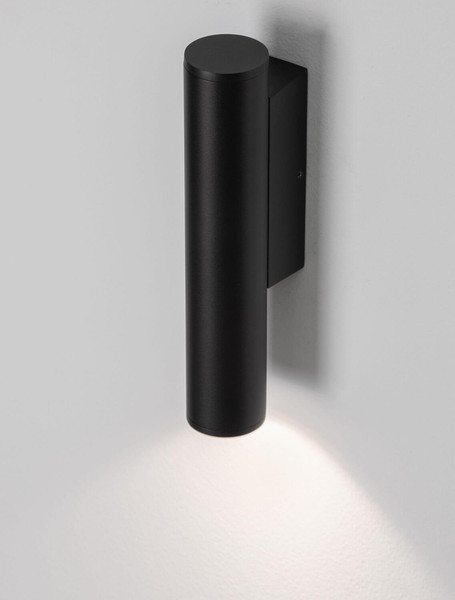 Nova Luce LED Außen-Wandleuchte Torrin 3W warmweiss 3000K IP65 salzwasserfest Anthrazit Aluminium Ø4,5cm 9050718