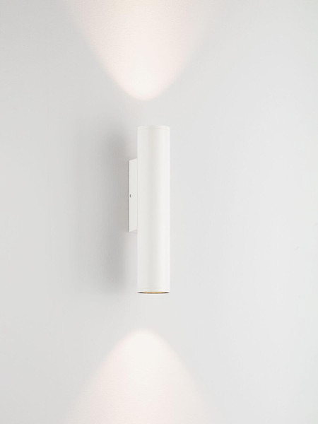 Nova Luce LED Außen-Wandleuchte Torrin 6W warmweiss 3000K IP65 salzwasserfest Weiß Aluminium Ø4,5cm 9050722
