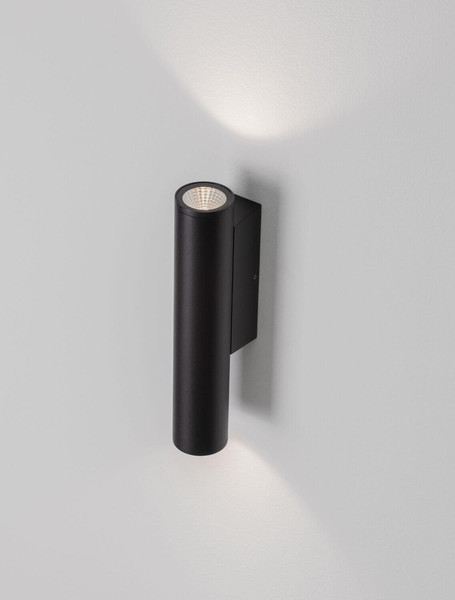 Nova Luce LED Außen-Wandleuchte Torrin 6W warmweiss 3000K IP65 salzwasserfest Anthrazit Aluminium Ø4,5cm 9050724