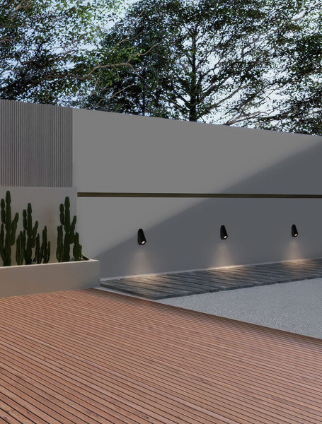 Nova Luce LED Außen-Wandleuchte Soren 3W warmweiss 3000K IP65 Schwarz Aluminium 10x6cm 9050726