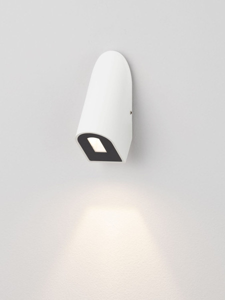 Nova Luce LED Außen-Wandleuchte Soren 3W warmweiss 3000K IP65 Weiß Aluminium 10x6cm 9050727