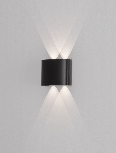 Nova Luce LED Außen-Wandleuchte Duomo 5W warmweiss 3000K IP54 Anthrazit Aluminium 12x8cm 9050729
