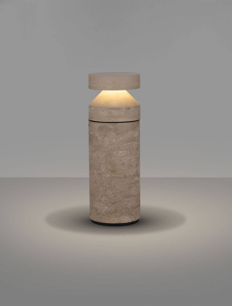 Nova Luce LED Sockelleuchte Balma 21W 981lm warmweiss 3000K IP65 salzwasserfest Marmor 54cm 9080141