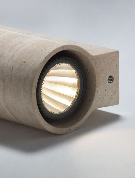 Nova Luce LED Außen-Wandleuchte Balma 23W warmweiss 3000K IP65 salzwasserfest Marmor Ø11cm 9080142