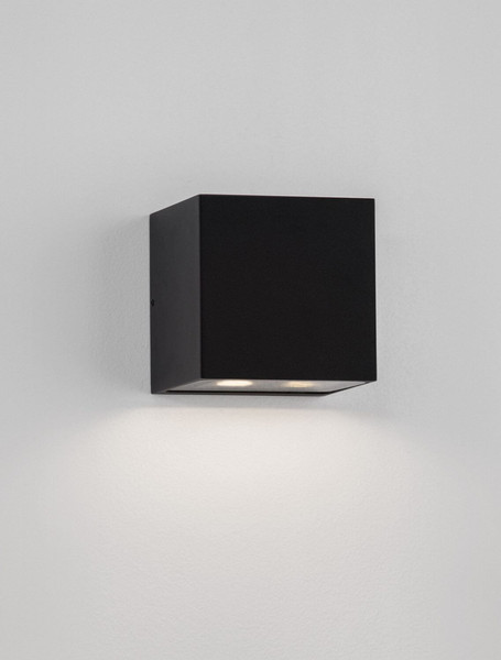 Nova Luce LED Außen-Wandleuchte Rob 11W warmweiss 3000K IP54 salzwasserfest Schwarz Aluminium 12x12cm 9136409