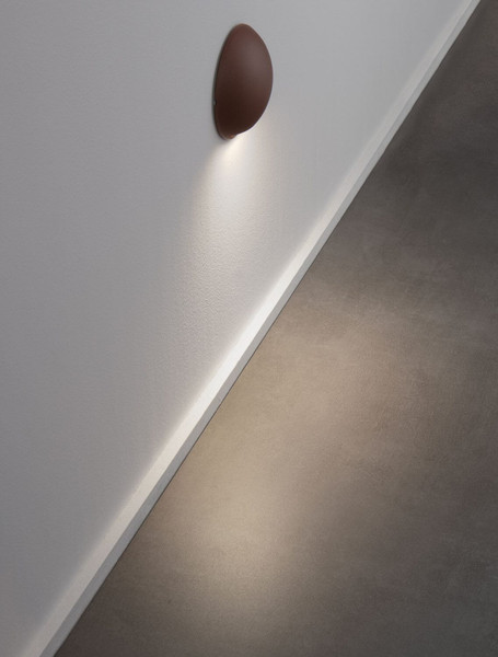Nova Luce LED Außen-Wandleuchte Passo 3W warmweiss 3000K IP65 salzwasserfest Cortenstahl Aluminium Ø12cm 9136412