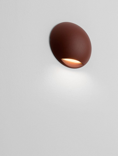 Nova Luce LED Außen-Wandleuchte Passo 3W warmweiss 3000K IP65 salzwasserfest Cortenstahl Aluminium Ø12cm 9136412