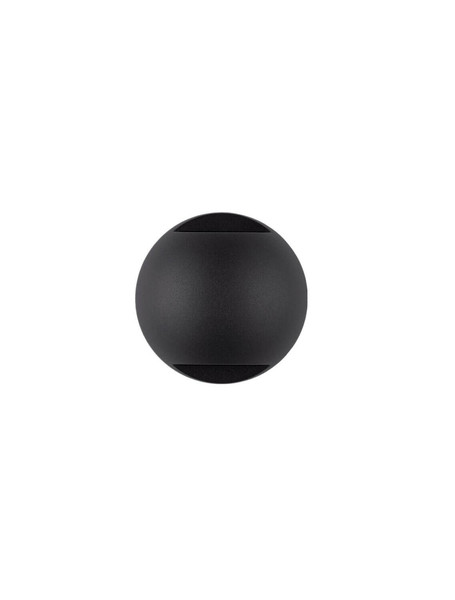 Nova Luce LED Außen-Wandleuchte Passo 4W warmweiss 3000K IP65 salzwasserfest Schwarz Aluminium Ø12cm 9136413