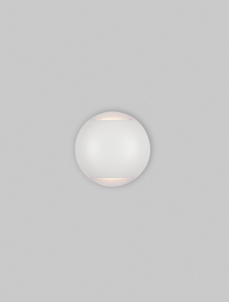 Nova Luce LED Außen-Wandleuchte Passo 4W warmweiss 3000K IP65 salzwasserfest Weiß Aluminium Ø12cm 9136414