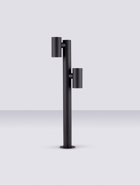 Nova Luce LED Wegeleuchte Pec schwenkbar 13W warmweiss 3000K IP65 salzwasserfest Schwarz Aluminium 90cm 9136421
