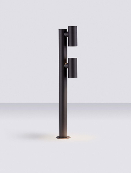Nova Luce LED Wegeleuchte Pec schwenkbar 13W warmweiss 3000K IP65 salzwasserfest Schwarz Aluminium 90cm 9136421