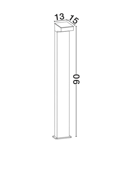 Nova Luce LED Wegeleuchte Rob 13W warmweiss 3000K IP65 salzwasserfest Schwarz Aluminium 90cm 9136430
