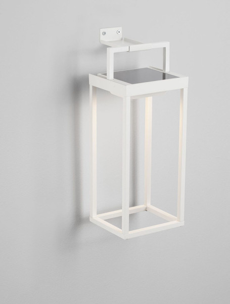 Nova Luce LED Akku-Stehleuchte Tegolo dimmbar 2W warmweiss 3000K USB IP54 Weiß Aluminium 39cm 9136432