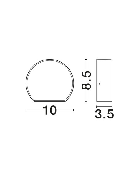 Nova Luce LED Außen-Wandleuchte Sango 4W warmweiss 3000K IP54 salzwasserfest Schwarz Aluminium 10x8,5cm 9136433