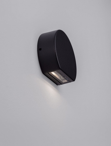 Nova Luce LED Außen-Wandleuchte Sango 4W warmweiss 3000K IP54 salzwasserfest Dunkelgrau Aluminium 10x8,5cm 9136435