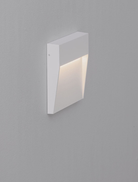 Nova Luce LED Außen-Wandleuchte Fem 5W warmweiss 3000K IP54 salzwasserfest Weiß Aluminium 16x16cm 9136441