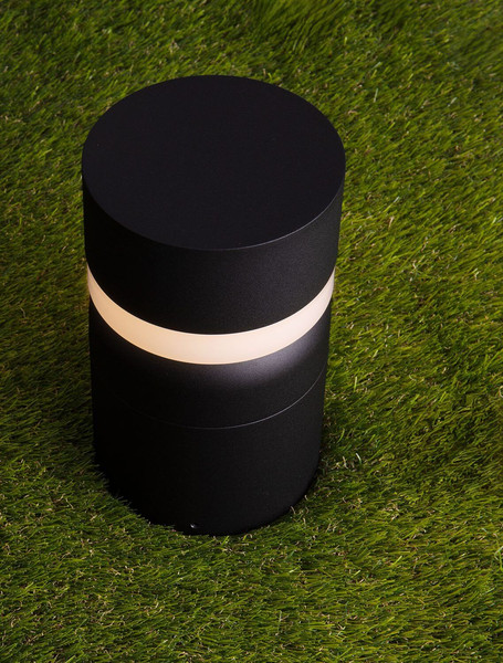 Nova Luce LED Sockelleuchte Airy 8W warmweiss 3000K IP65 salzwasserfest Schwarz Aluminium 25cm 9136444
