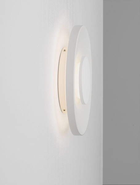 Nova Luce LED Außen-Wandleuchte Cico 12W warmweiss 3000K IP65 salzwasserfest Weiß Aluminium Ø24cm 9136447
