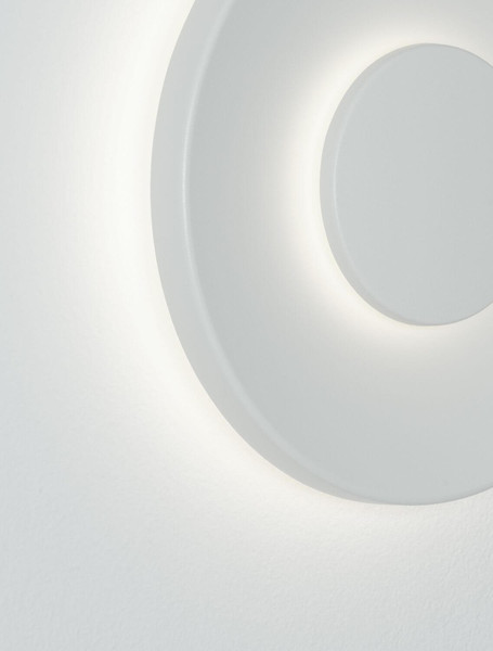 Nova Luce LED Außen-Wandleuchte Cico 12W warmweiss 3000K IP65 salzwasserfest Weiß Aluminium Ø24cm 9136447