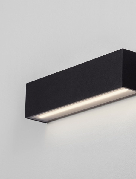 Nova Luce LED Außen-Wandleuchte Allure 22W warmweiss 3000K IP65 salzwasserfest Schwarz Aluminium 26x6,5cm 9136456