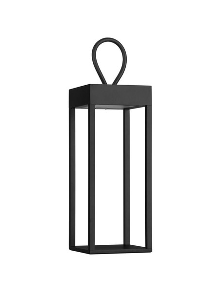 Nova Luce LED Akku-Stehleuchte Lucia dimmbar 4W warmweiss 3000K USB IP54 salzwasserfest Schwarz Aluminium 30cm 9176104