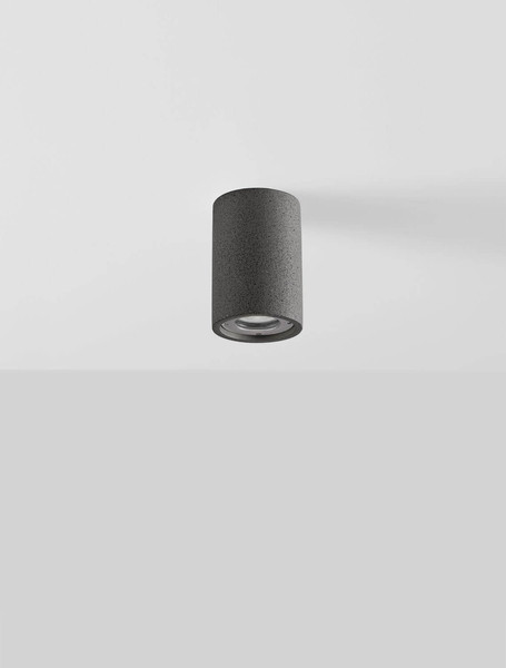 Nova Luce Außen-Wandleuchte Par GU10 IP65 salzwasserfest Schwarz Beton Ø9cm 9186181