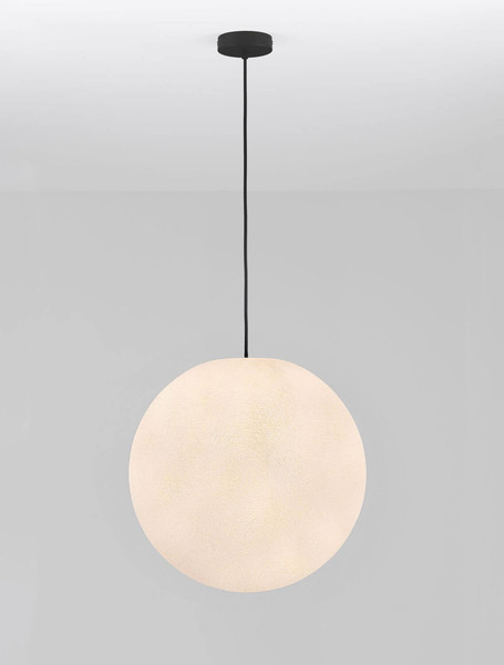 Nova Luce Außen-Pendelleuchte Moon E27 IP65 salzwasserfest Weiß Ø50cm 9186712