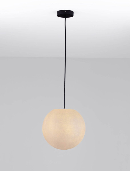 Nova Luce Außen-Pendelleuchte Moon E14 IP65 salzwasserfest Weiß Ø30cm 9186714