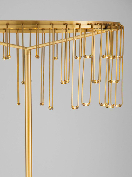 Nova Luce LED Stehleuchte Stellar dimmbar 17W warmweiss 3000K Gold Aluminium Kupfer 140cm 9186982