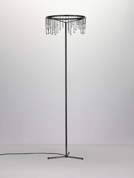 Nova Luce LED Stehleuchte Stellar dimmbar 17W warmweiss 3000K Schwarz Chrom Aluminium 140cm 9186983