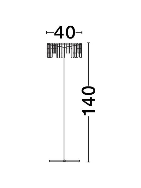 Nova Luce LED Stehleuchte Stellar dimmbar 17W warmweiss 3000K Schwarz Chrom Aluminium 140cm 9186983
