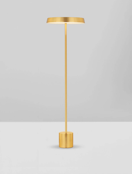 Nova Luce LED Stehleuchte Vetro 33W warmweiss 3000K Gold Aluminium 136cm 9223420