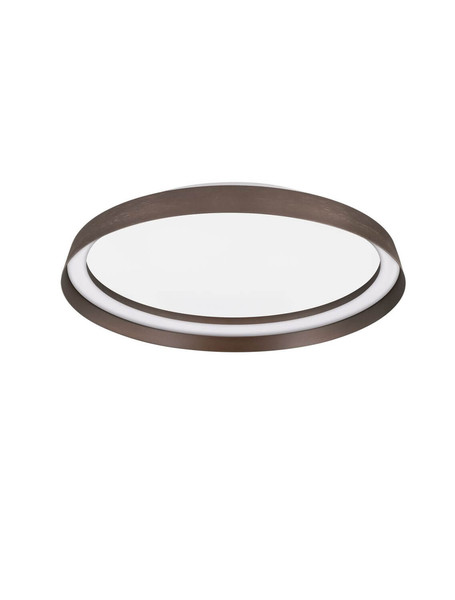 Nova Luce LED Deckenleuchte Ormi dimmbar 38W CCT warm-/neutralweiss 2700/3000/4000K Kaffeebraun Aluminium Ø45cm 9345696