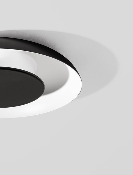Nova Luce LED Deckenleuchte Epos dimmbar 24W CCT warm-/neutralweiss 2700/3000/4000K Schwarz Weiß Aluminium Ø40cm 9345703