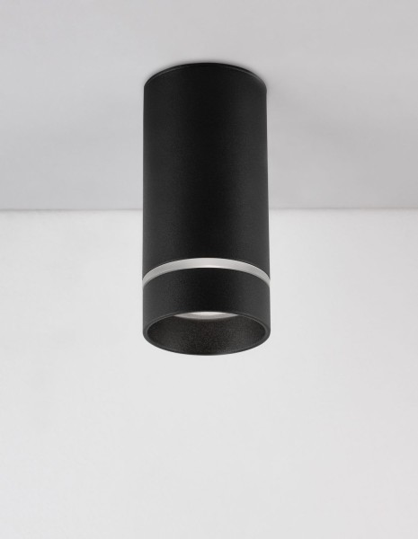 Nova Luce ESCA Deckenleuchte GU10 Schwarz 12,5x6cm dimmbar 9387001