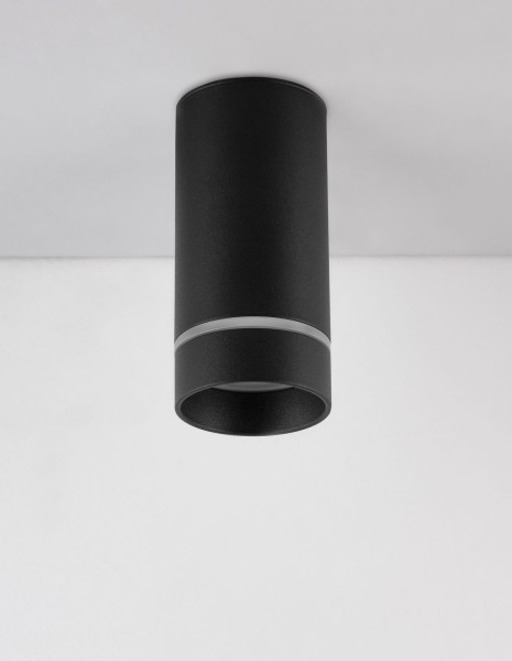 Nova Luce ESCA Deckenleuchte GU10 Schwarz 12,5x6cm dimmbar 9387001