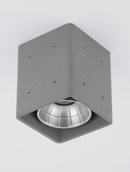 Nova Luce LED Außen-Deckenleuchte Ritz 10W warmweiss 3000K IP65 salzwasserfest Grau Beton 12x10cm 9540228