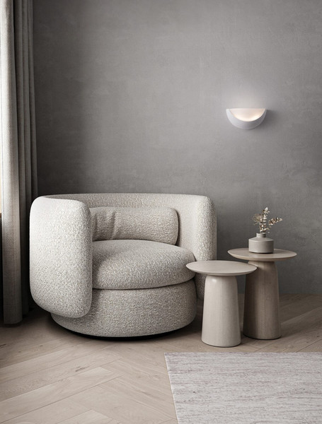 Nova Luce Wandleuchte Alas E14 Weiß Gips 34x17cm 9540231