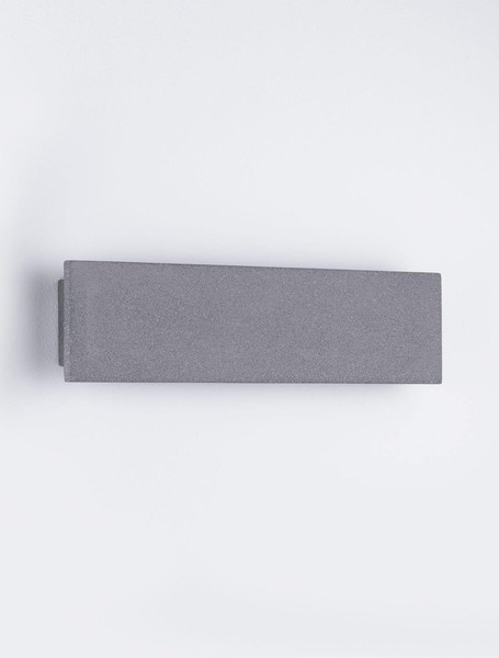 Nova Luce LED Außen-Wandleuchte Luna 11W warmweiss 3000K IP65 Schwarz Beton 40x10cm 9540235