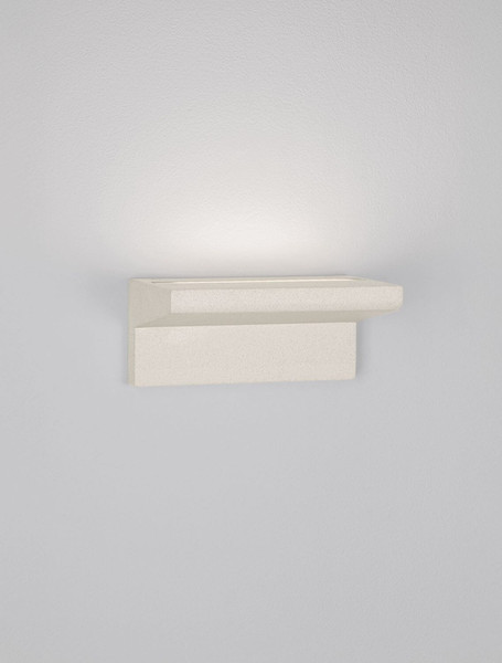 Nova Luce LED Außen-Wandleuchte Lita 6W warmweiss 3000K IP65 salzwasserfest Weiß Beton 20x12cm 9540240