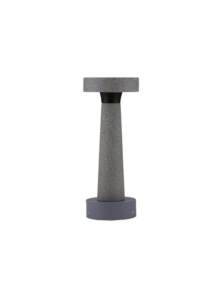 Nova Luce LED Sockelleuchte Cram 5W warmweiss 3000K IP65 salzwasserfest Schwarz Beton 30cm 9540241