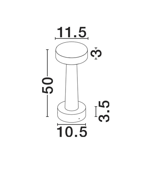 Nova Luce LED Wegeleuchte Cram 5W warmweiss 3000K IP65 salzwasserfest Schwarz Beton 50cm 9540242